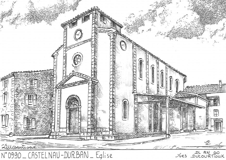 N 09090 - CASTELNAU DURBAN - église
